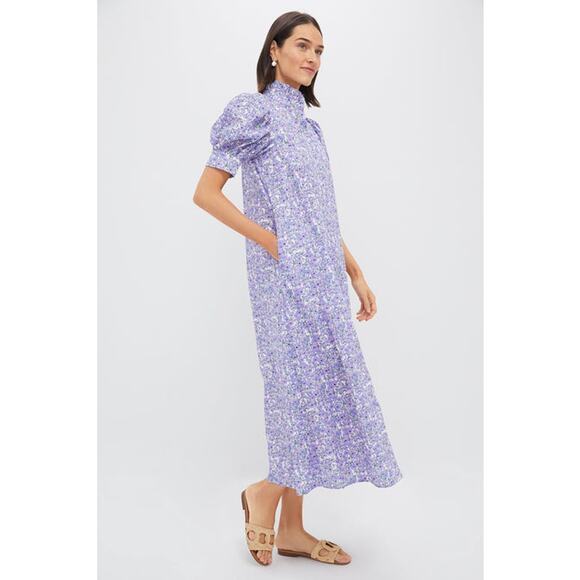 Entro Floral Print Short Sleeve Midi Dress - Size Small - Picture 2 of 6